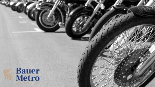 motorcycles on a row